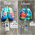 lungs badge reel/ID Holder card holder/nurse/respiratory/RT badge reels
