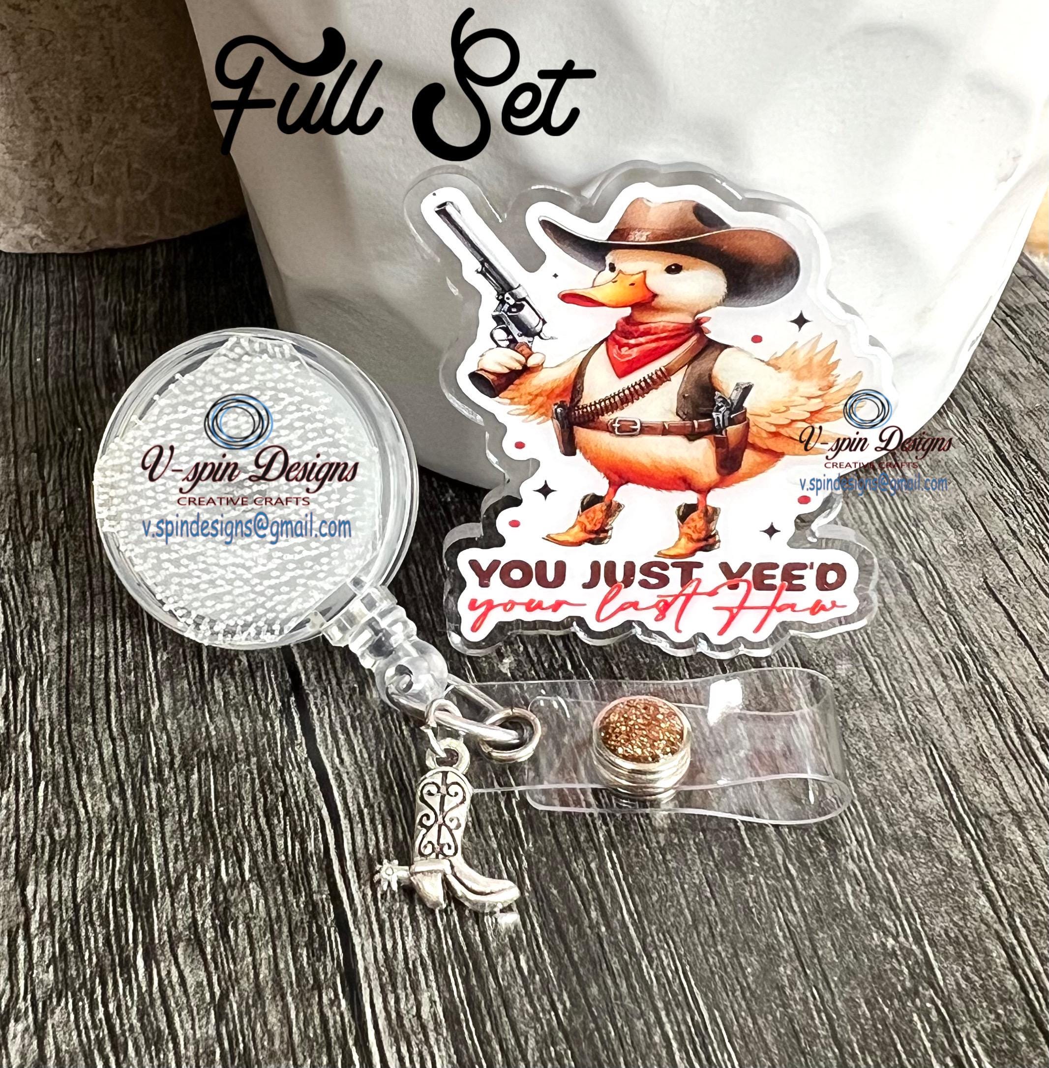Cowboy Duck Badge reel/western badge reels