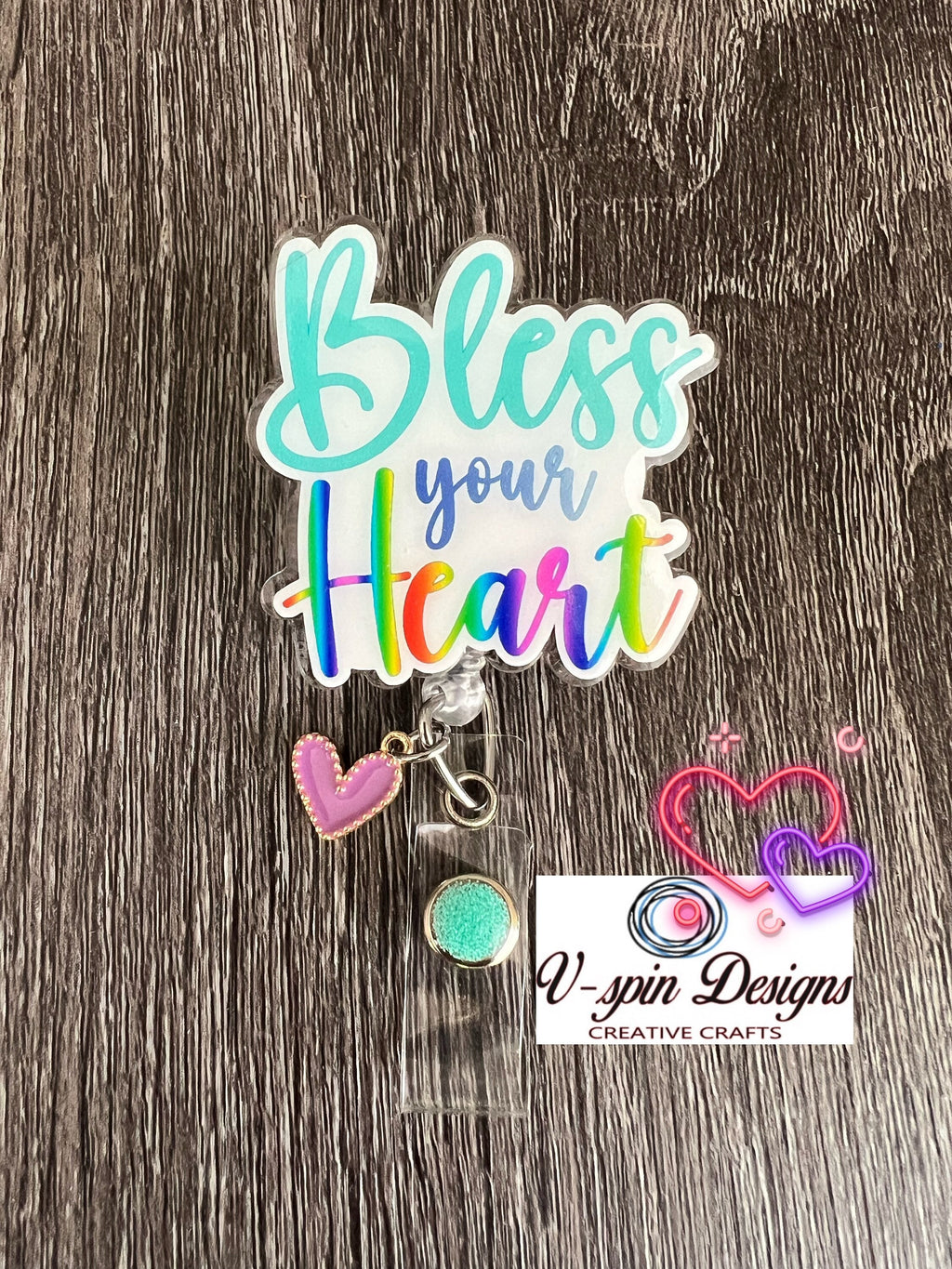Funny “Bless your heart” Badge reel/ID Holder card holder/nurse/southern/funny badge reels