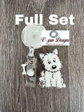 Westie Dog Badge Reel | Retractable Acrylic ID Holder for Dog Lovers