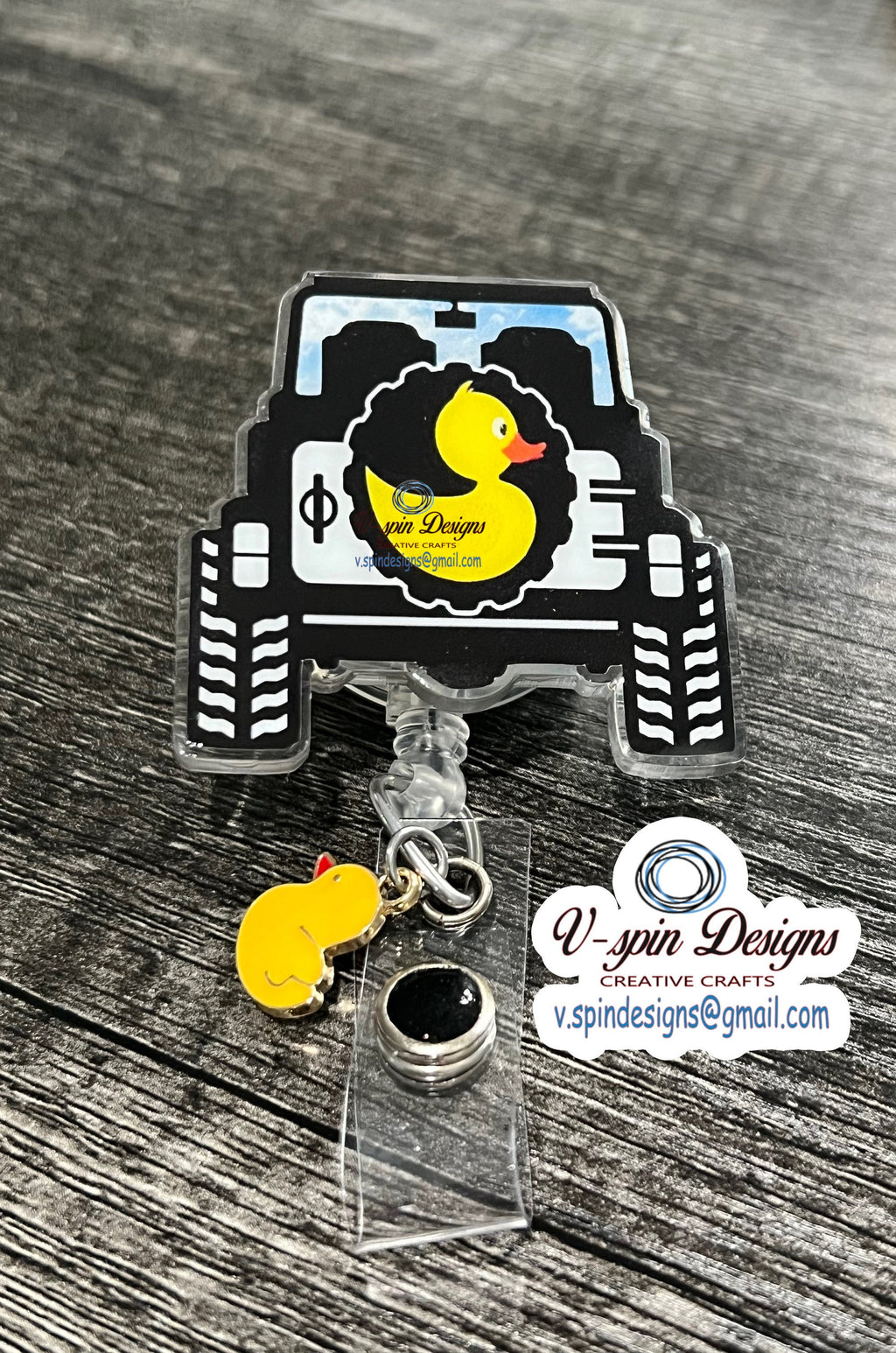 Off Road Duck badge reel/ID Holder/nurses/teachers/badge holder/duck badge reels
