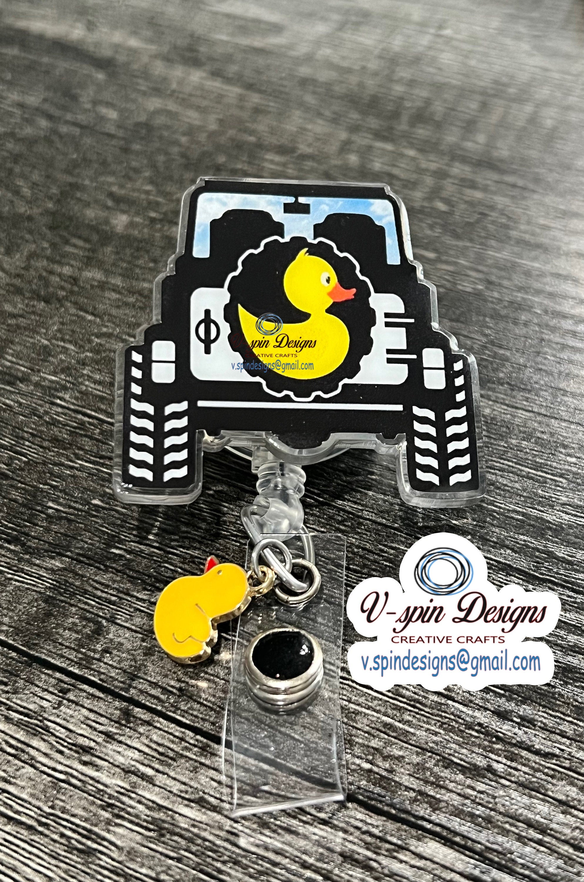 Off Road Duck badge reel/ID Holder/nurses/teachers/badge holder/duck badge reels