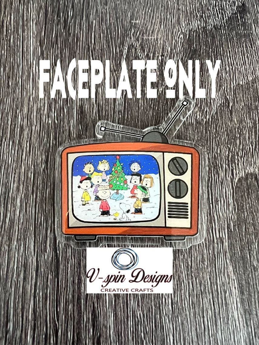 Retro TV Christmas Movie Classics Badge Reel | Holiday Retractable Acrylic ID Holder