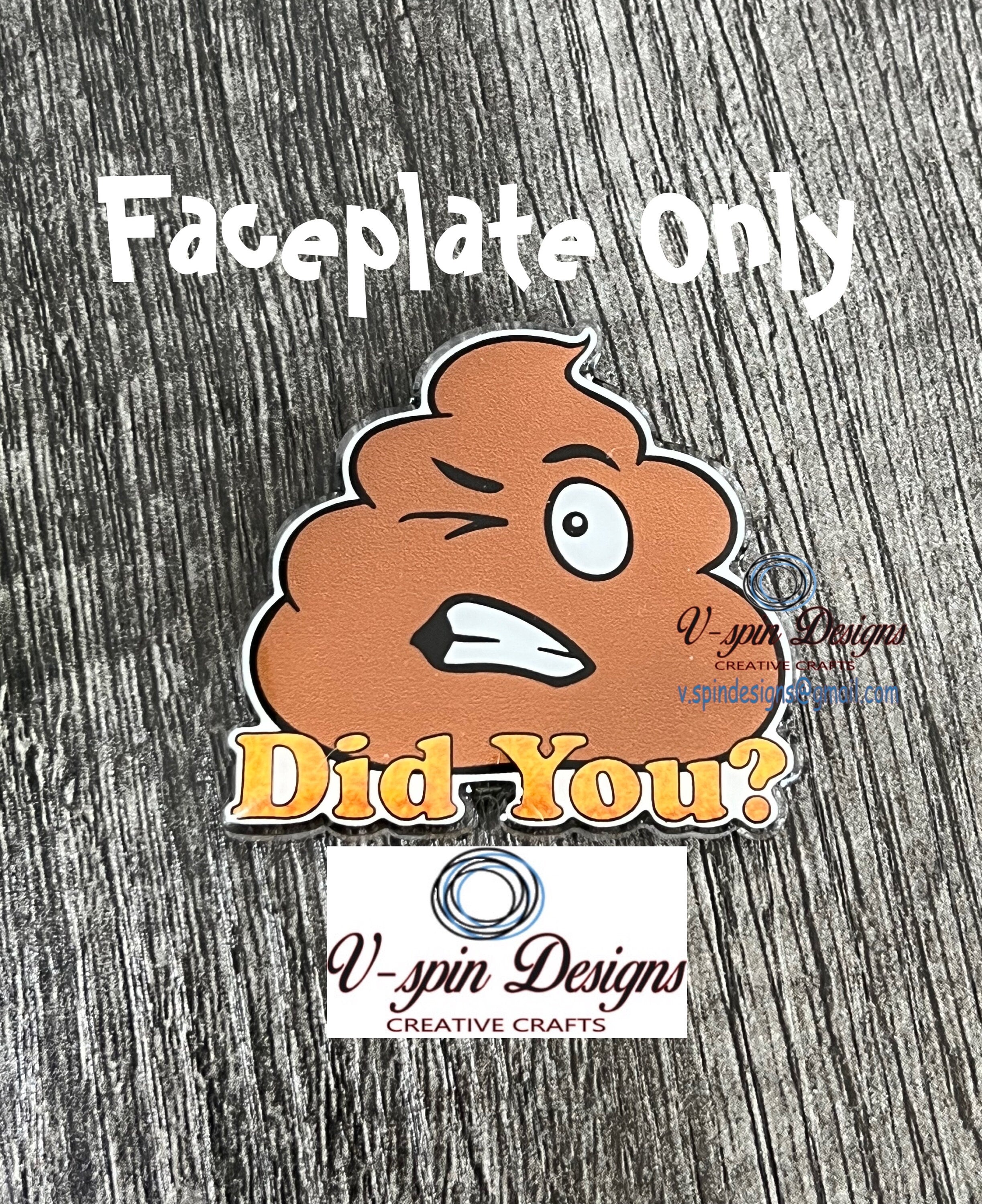Funny “Did You?” Poop Emoji Badge reel/ID Holder card holder/nurse/teachers/fun/silly/poop
