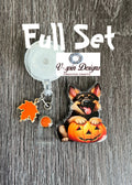 Fall German Shepherd Puppy Badge Reel | Retractable Acrylic ID Holder
