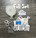"Got Too Silly" Goose Badge Reel | Funny Retractable Acrylic ID Holder