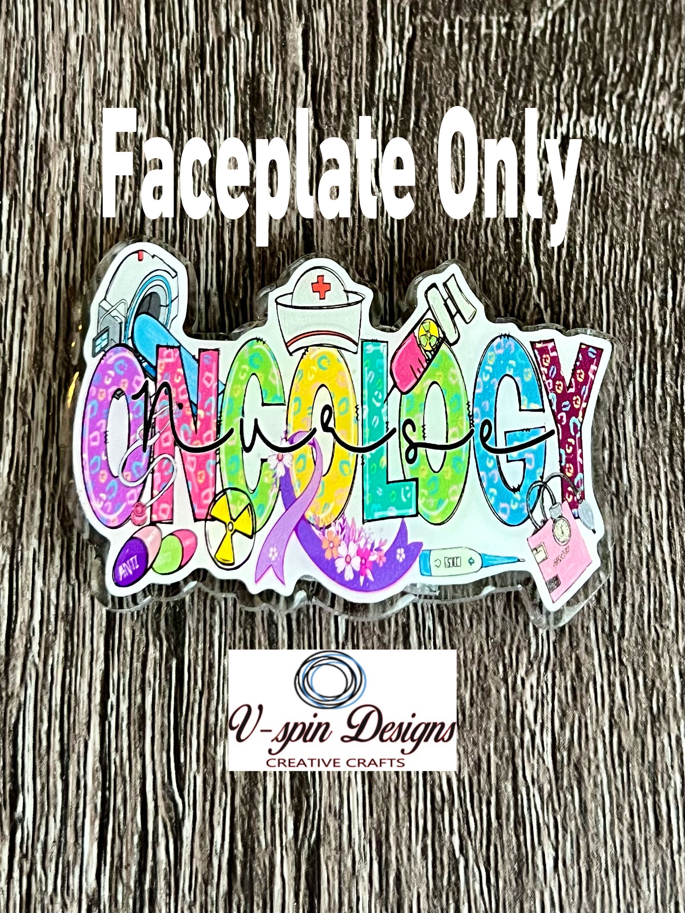 Oncology Nurse Badge Reel | Retractable Acrylic ID Holder