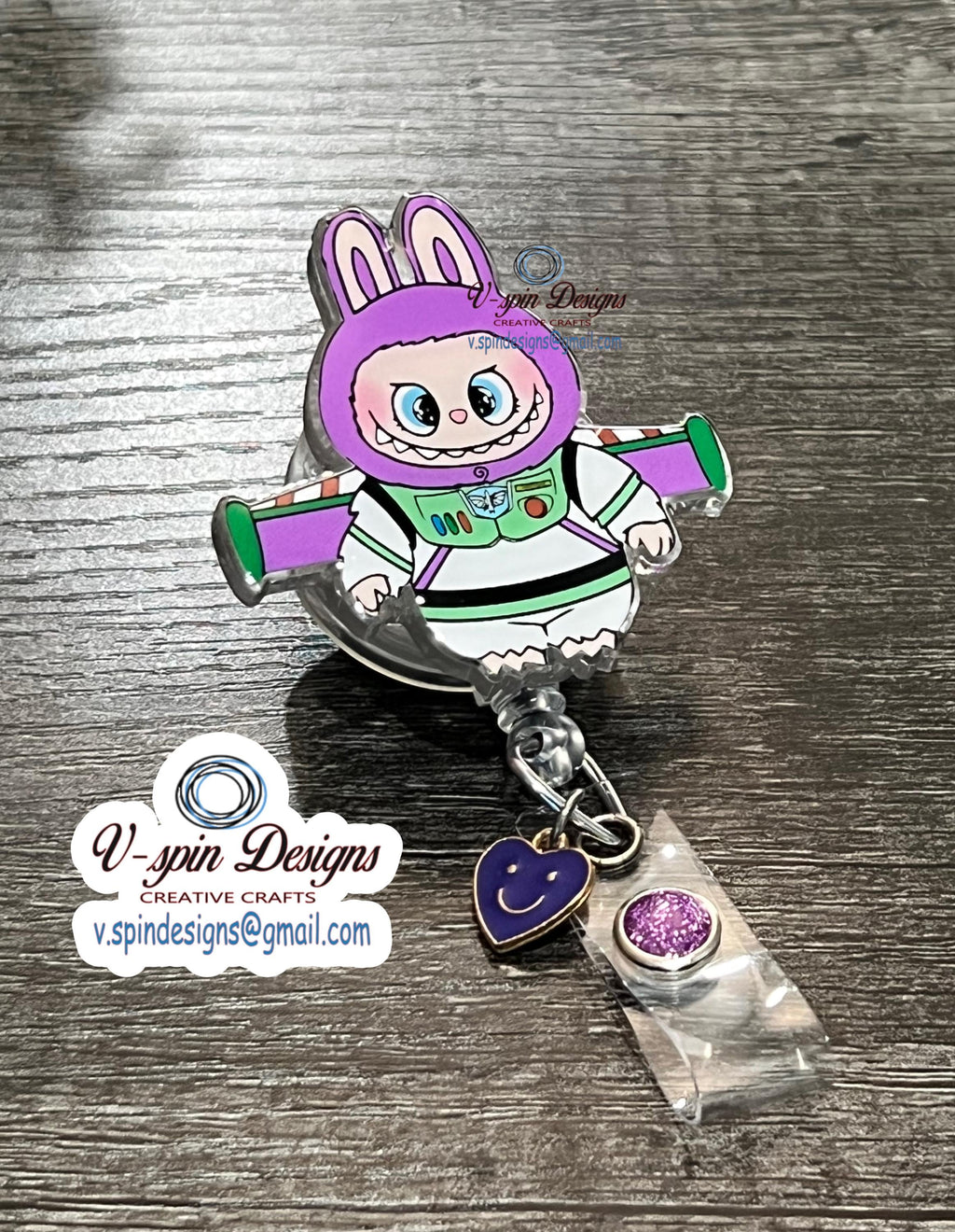 Little Monster LaBuzzBuzz Retractable Badge Reel: Acrylic ID Holder
