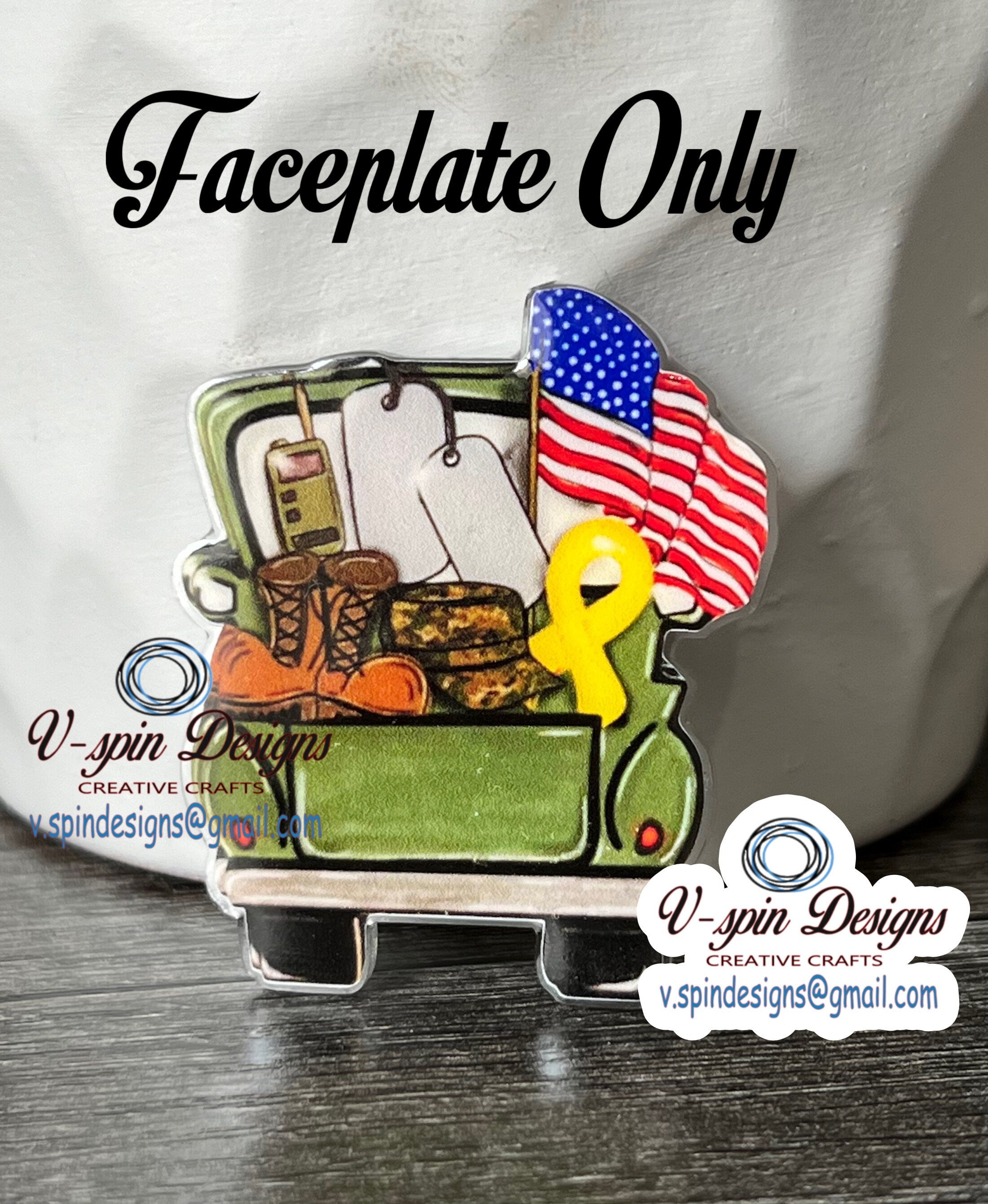 Military Truck badge reel/ID Holder/card holder/teachers/nurses/Hero/VA