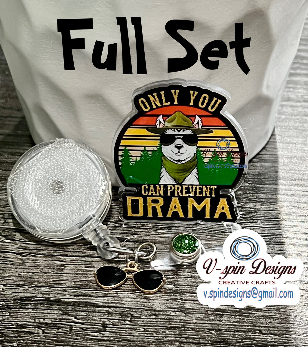 Only you can prevent Drama Llama Badge reel/ID Holder/card holder/nurse/fun/silly
