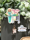 Mother/Baby Nurse Badge Reel | Retractable Acrylic ID Holder