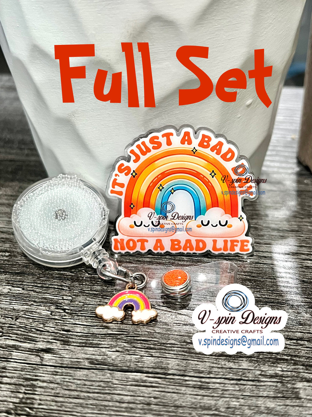 "It's Just a Bad Day, Not a Bad Life" Badge Reel | Inspirational Retractable ID Holder