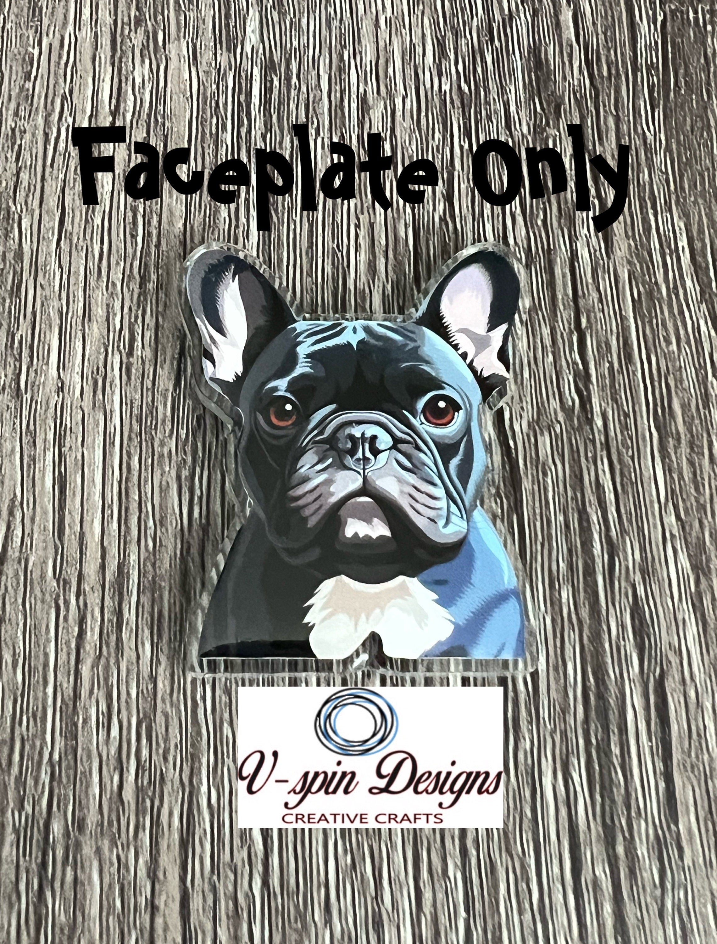 Black Baby Frenchie Badge reel/ID Holder/card holder/nurses/teachers/students/dog badge reels