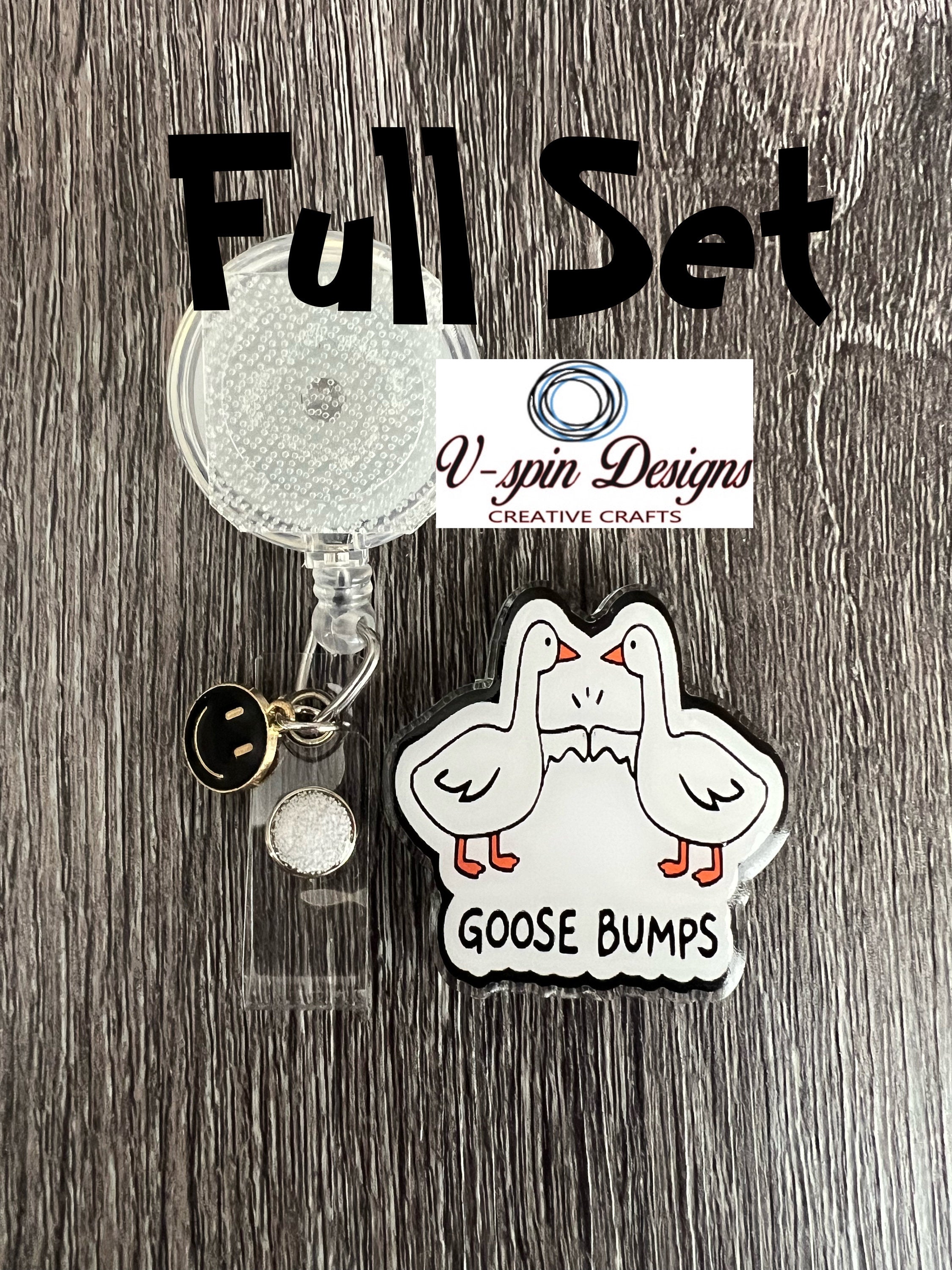 Goose Bumps Badge reel/ID Holder card holder/nurse/teachers/fun/silly