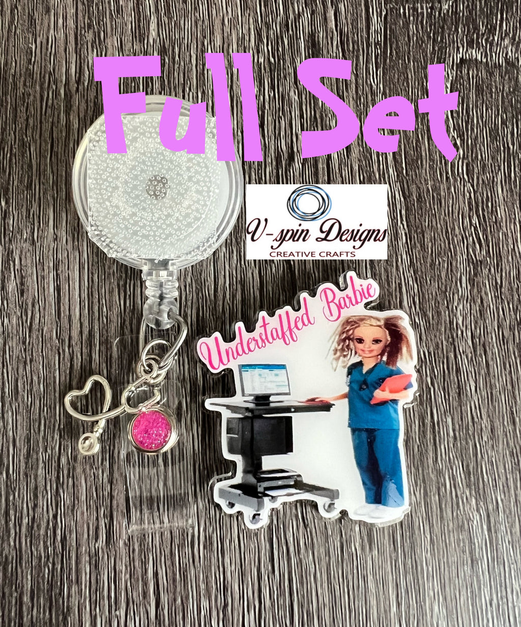 Understaffed Badge reel/ID Holder card holder/nurse badge reels/funny badge reels