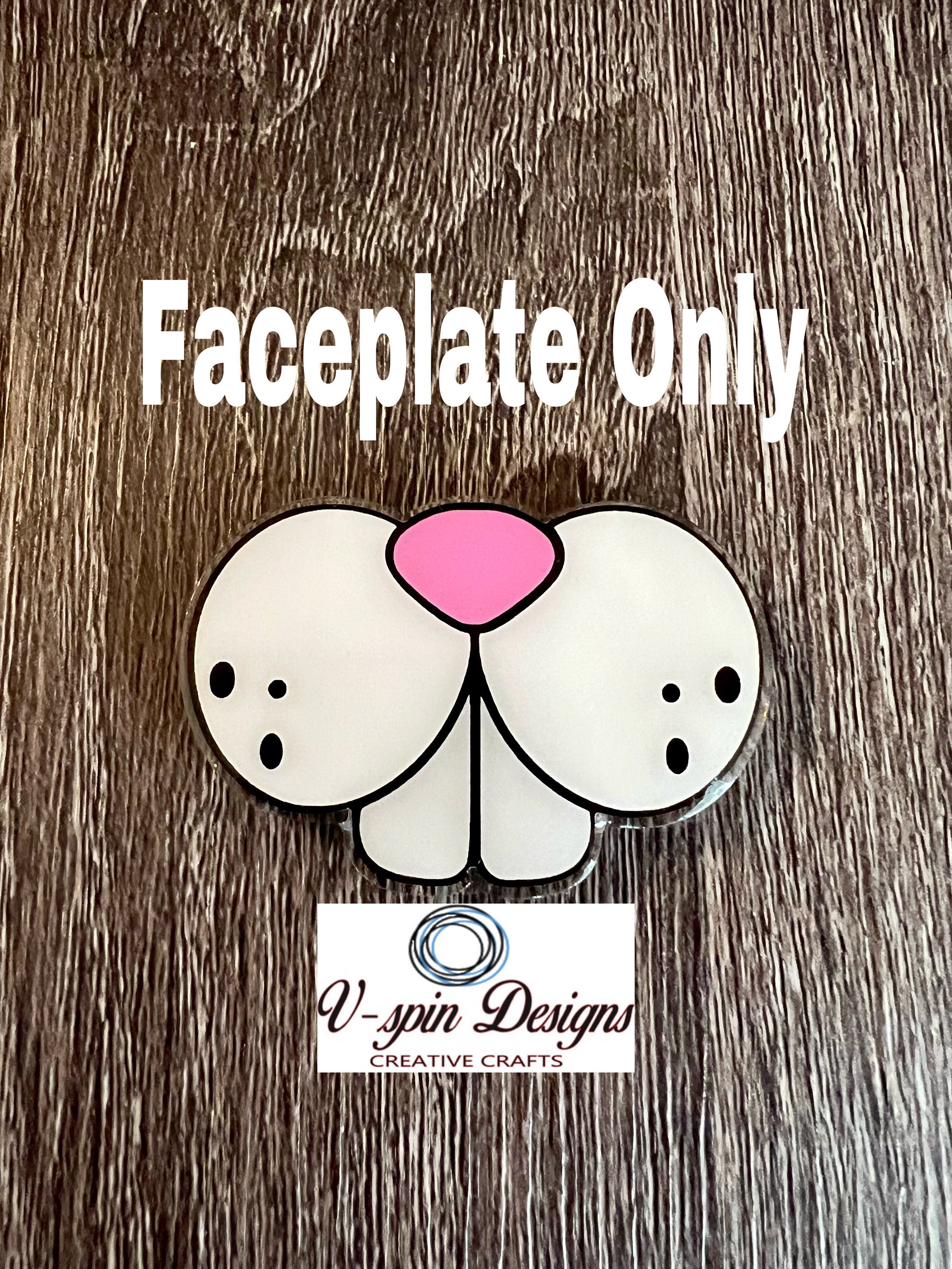 Bunny Nose Badge Reel | Easter Retractable Acrylic ID Holder