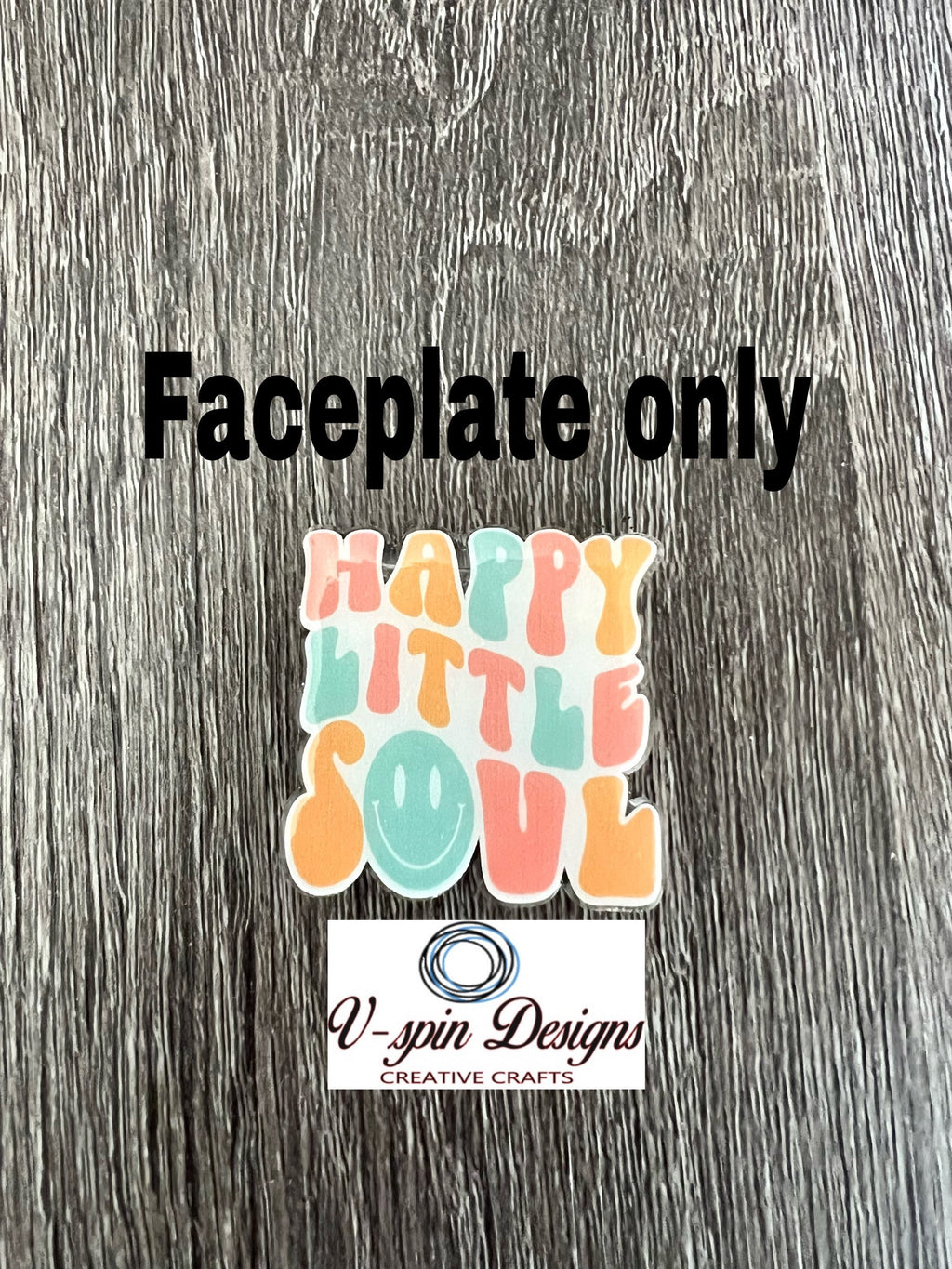 Happy Little Soul Badge Reel: Inspirational Acrylic ID Holder