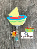 Salsa and Chip, retractable badge reel/ID holder/nurse/card holder/teachers/students