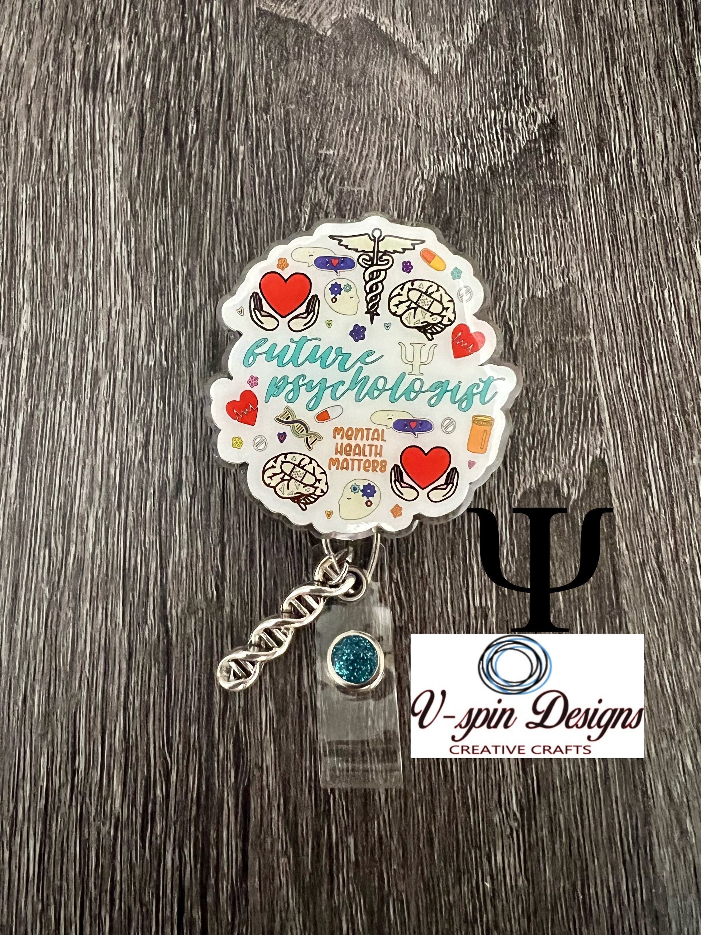 Future Psychologist badge reel/ID Holder/nurses/teachers/mental health/student badge reels