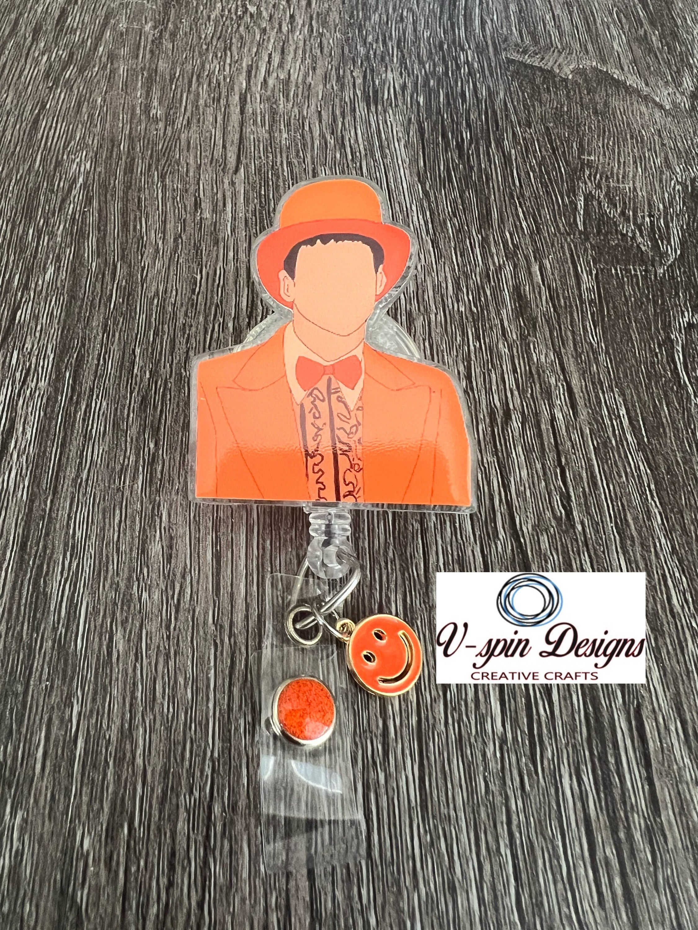 Funny Best Friends “Orange suit” Badge reel/ID Holder card holder/nurse/teachers/fun/silly/dumb