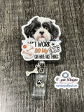 Shih Tzu dog Badge reel/ID Holder/card holder/nurses/teachers/students/dog badge reels