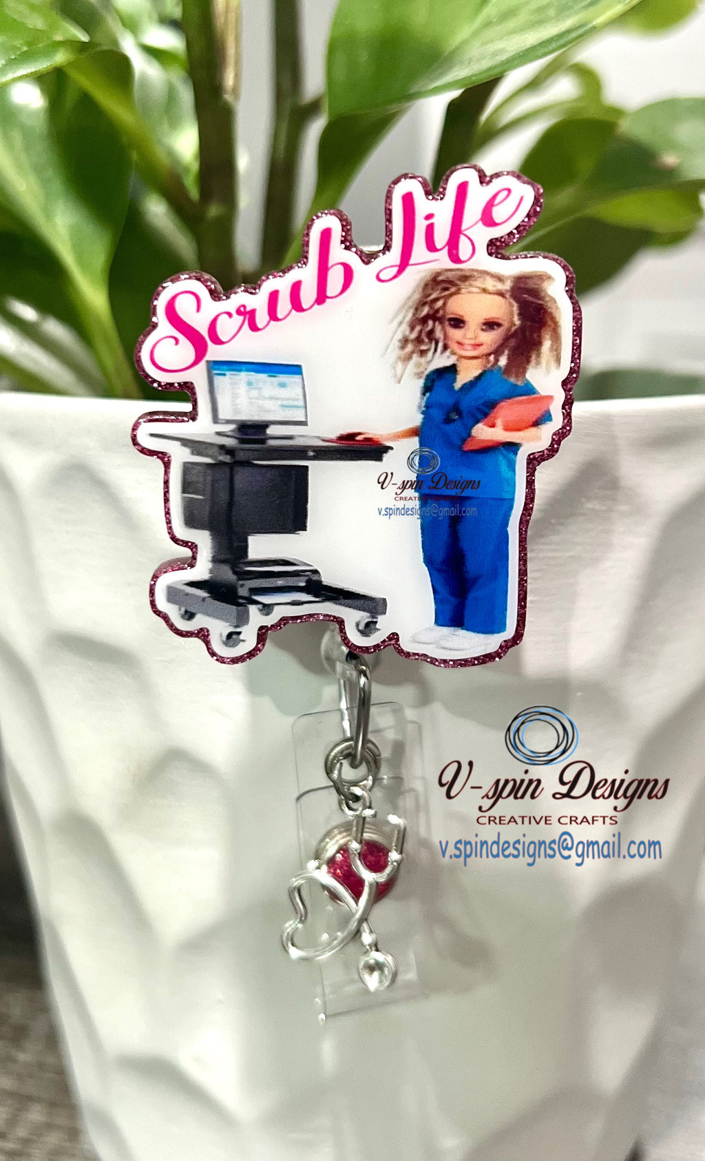 Funny Scrub Life Badge reel/ID Holder/card holder/nurse badge reels/funny badge reels/nurse gifts