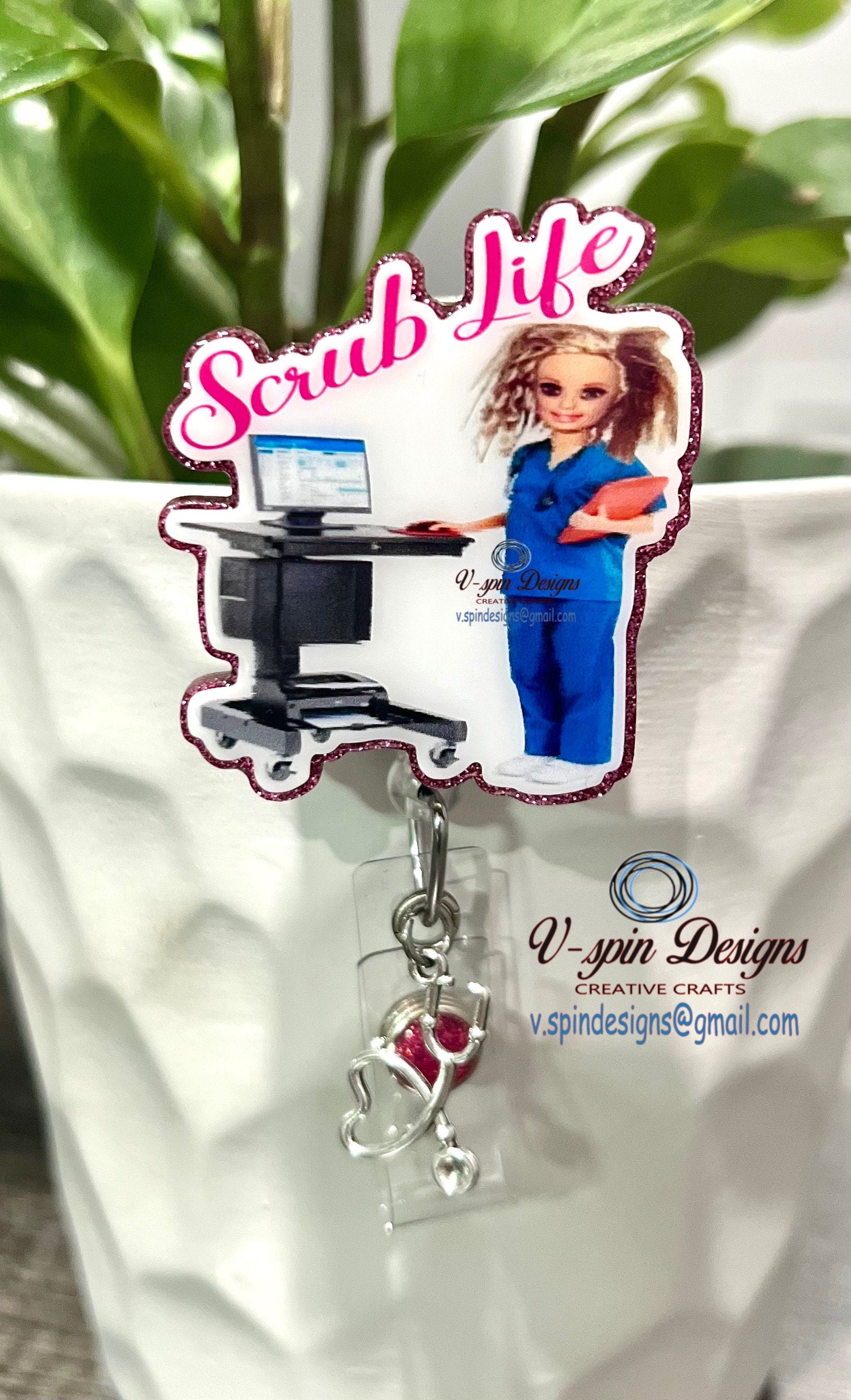 Funny Scrub Life Badge reel/ID Holder/card holder/nurse badge reels/funny badge reels/nurse gifts