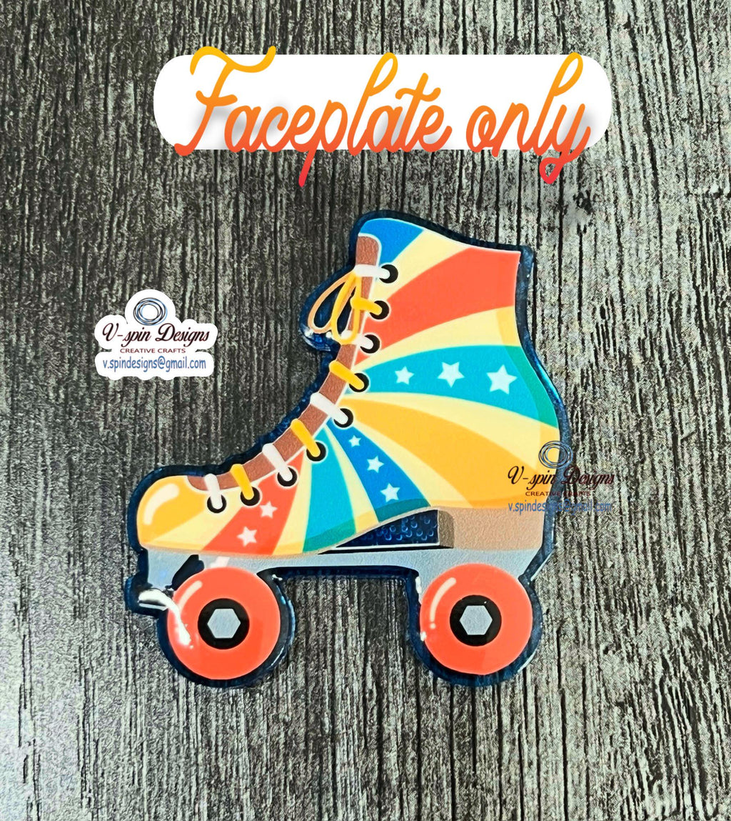 Retro Roller Skates badge reel/ID Holder/nurses/teachers/retro badge reels