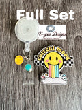"Current Mood" Rainbow Badge Reel | Funny Inspirational Retractable ID Holder