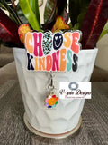 Choose Kindness Badge Reel: Acrylic ID Holder with Charm