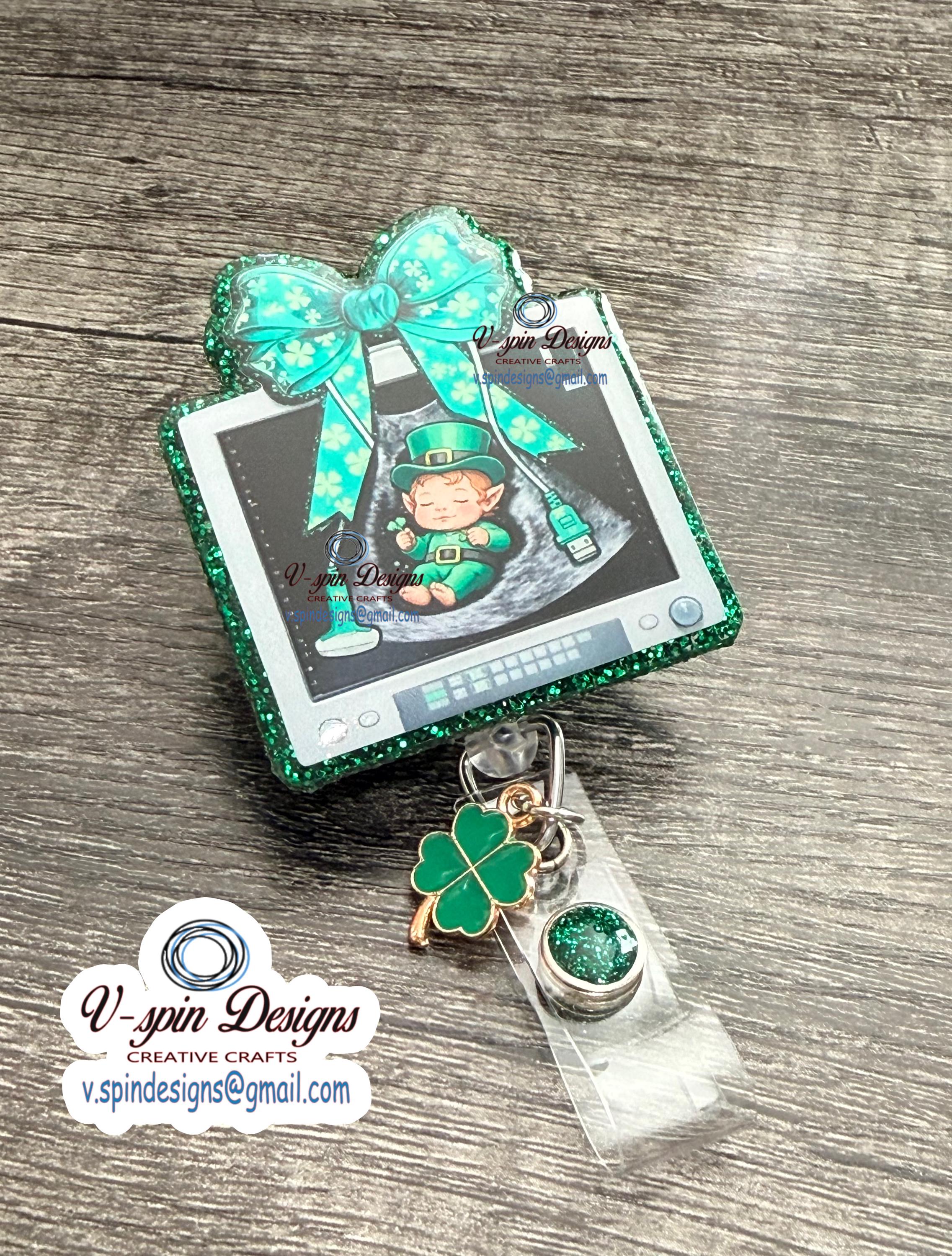 Baby Leprechaun Badge reel/Sonography Tech/ultrasound technology