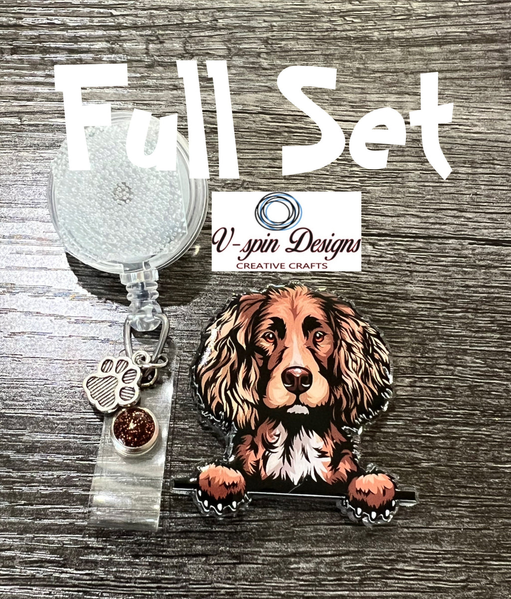 Boykin Spaniel dog Badge reel/ID Holder/card holder/nurses/teachers/students/dog badge reels