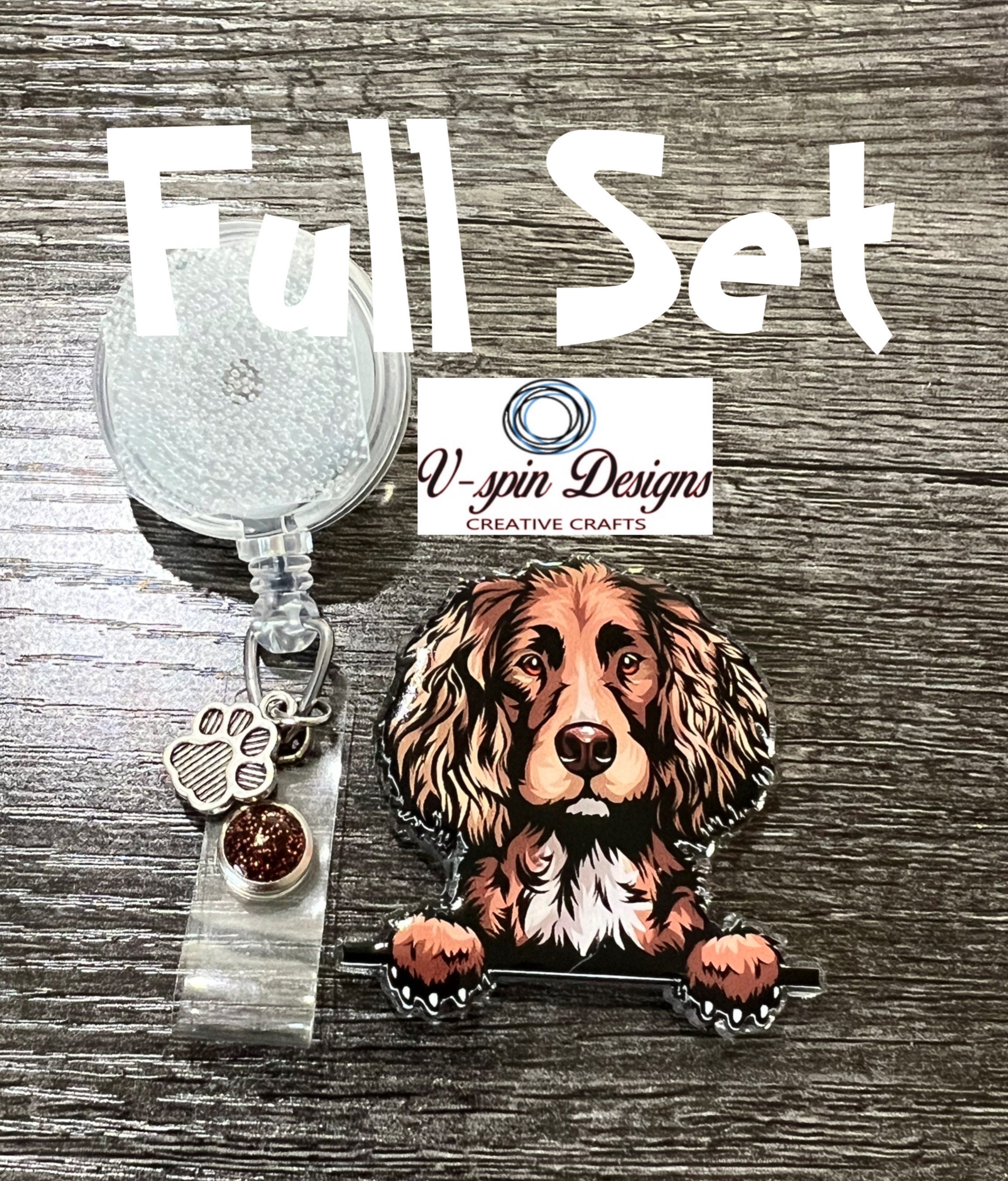 Boykin Spaniel dog Badge reel/ID Holder/card holder/nurses/teachers/students/dog badge reels