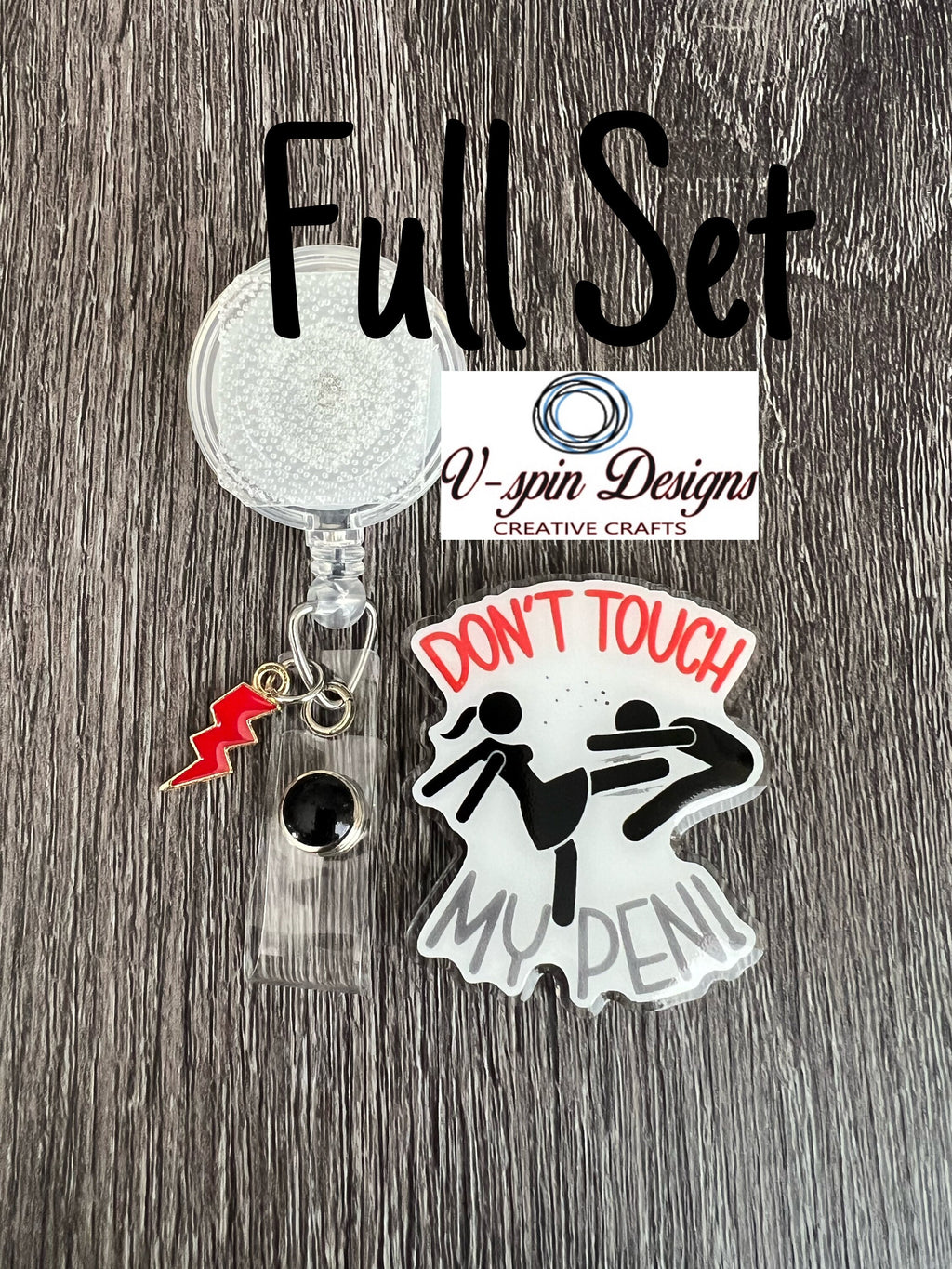 Don’t Touch My Pen Badge reel/ID Holder card holder/nurse/teachers/funny badge reels