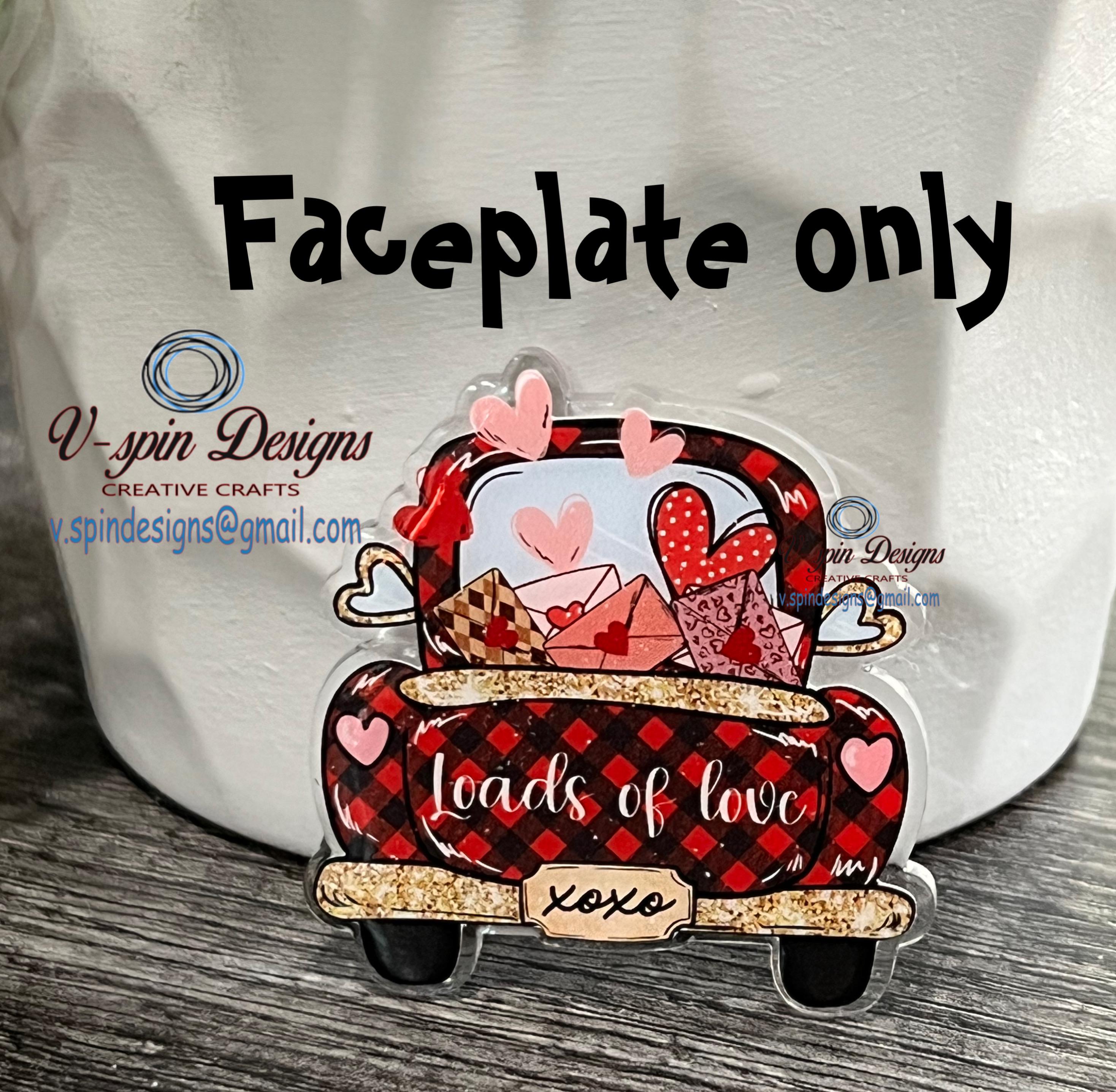 "Loads of Love" Valentine Truck Badge Reel | Retractable Acrylic ID Holder