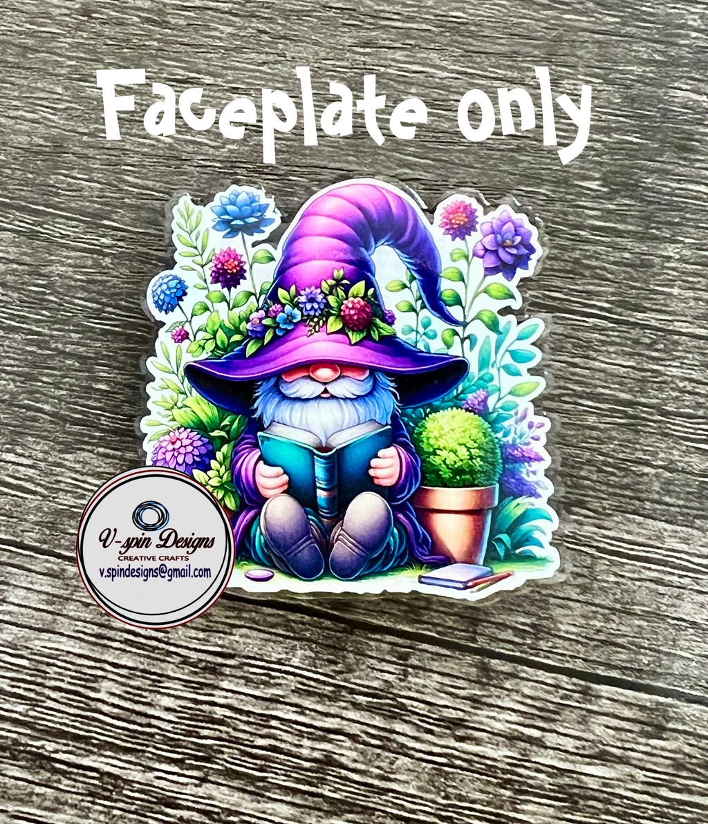 Garden Book Gnome badge reel/ID Holder/nurses/teachers/gnome badge reels/cute badge reels