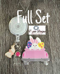 Easter Bunny Truck Badge Reel | Spring Retractable Acrylic ID Holder