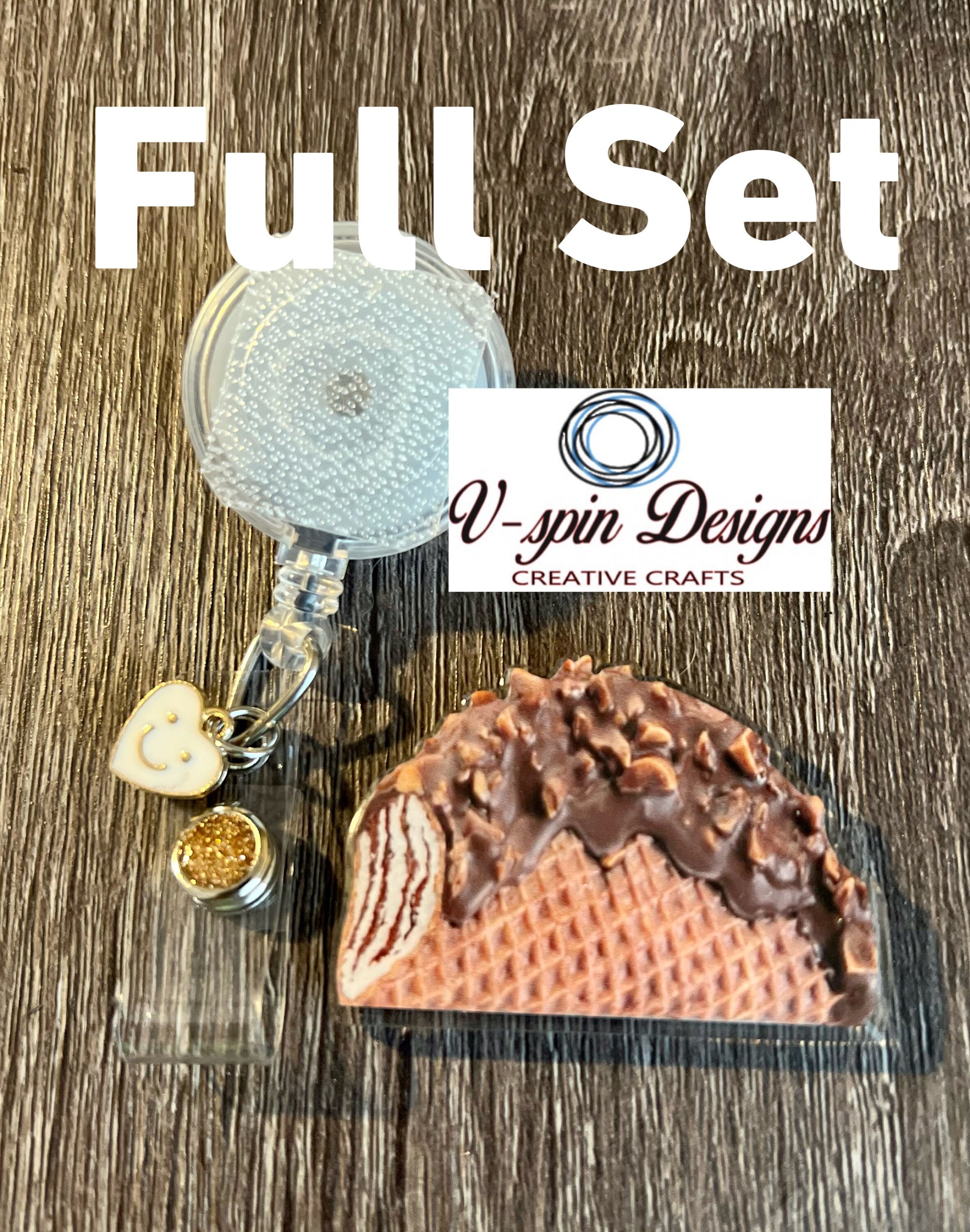 Choco Taco retractable badge reel/ID holder/nurse/card holder/teachers/students/ice cream badge reels