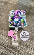 Garden Book Gnome badge reel/ID Holder/nurses/teachers/gnome badge reels/cute badge reels
