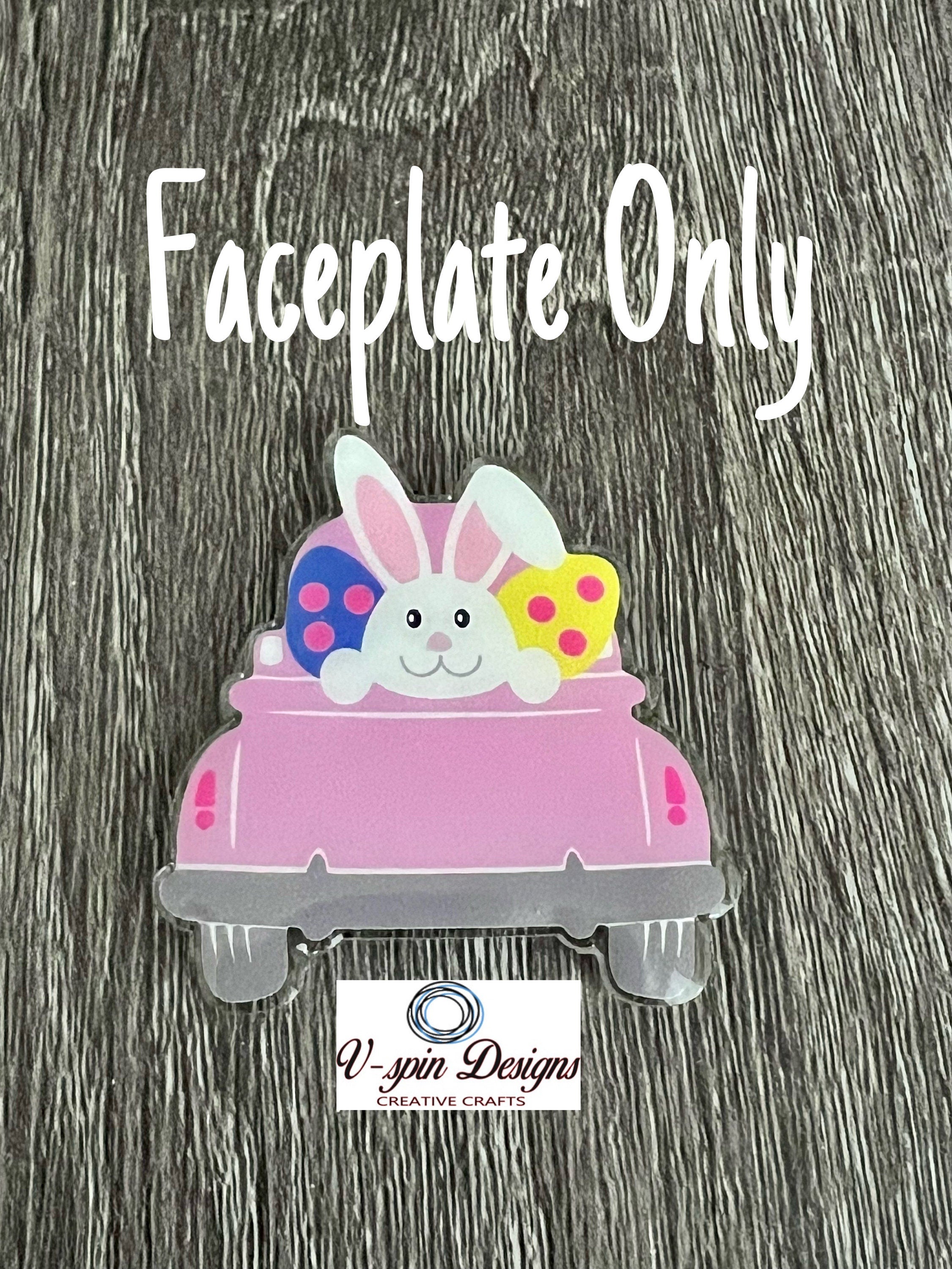 Easter Bunny Truck Badge Reel | Spring Retractable Acrylic ID Holder