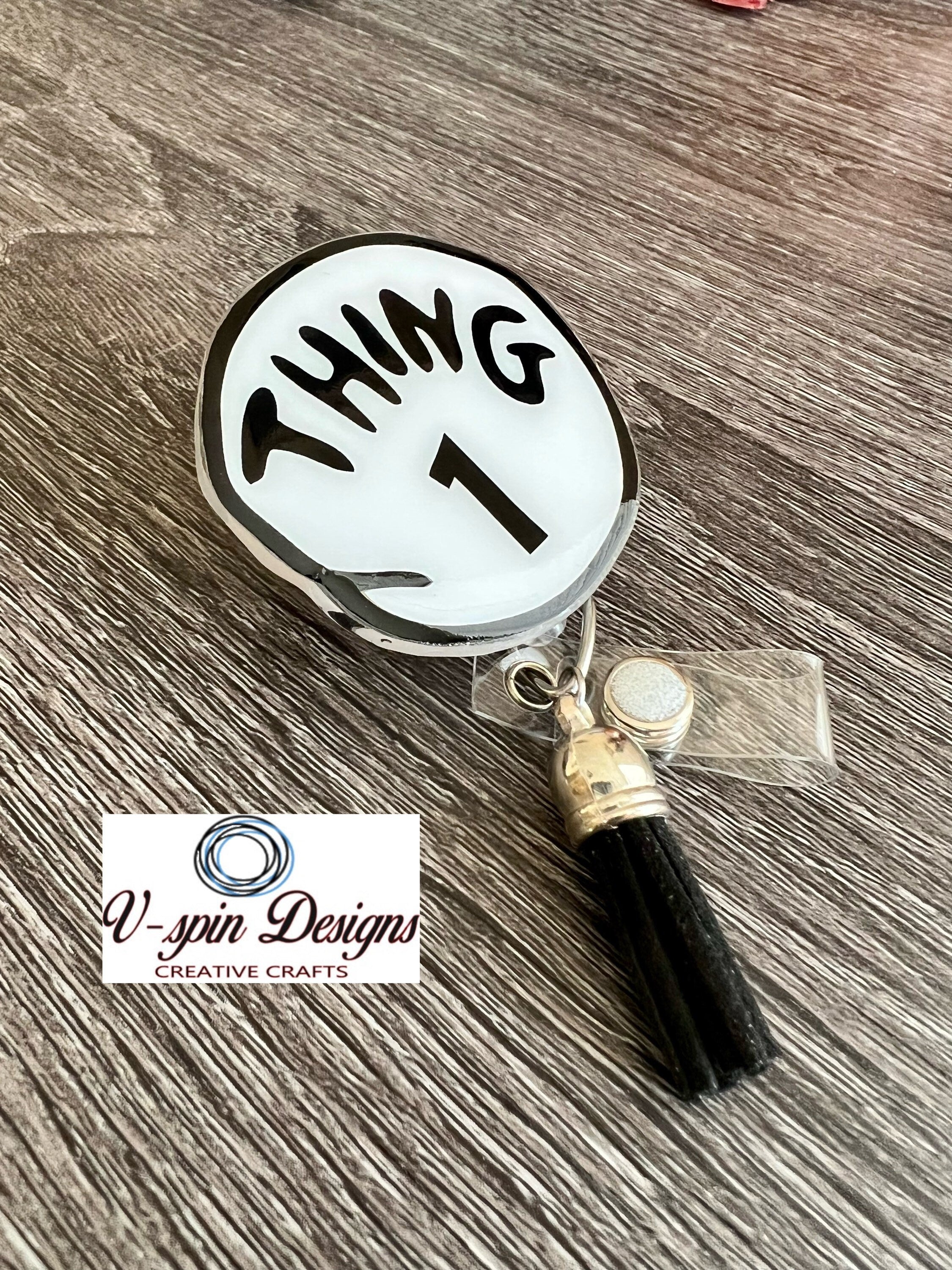Thing 1 badge reel/ID Holder/nurses/teachers/students/reading badge reels