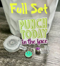 "Punch Today in the Face" Badge Reel | Funny Retractable Acrylic ID Holder