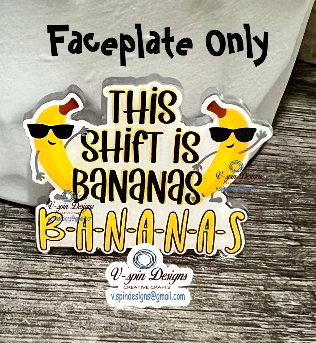 This shift is Bananas badge reel/ID Holder/nurses/teachers/students/funny badge reels