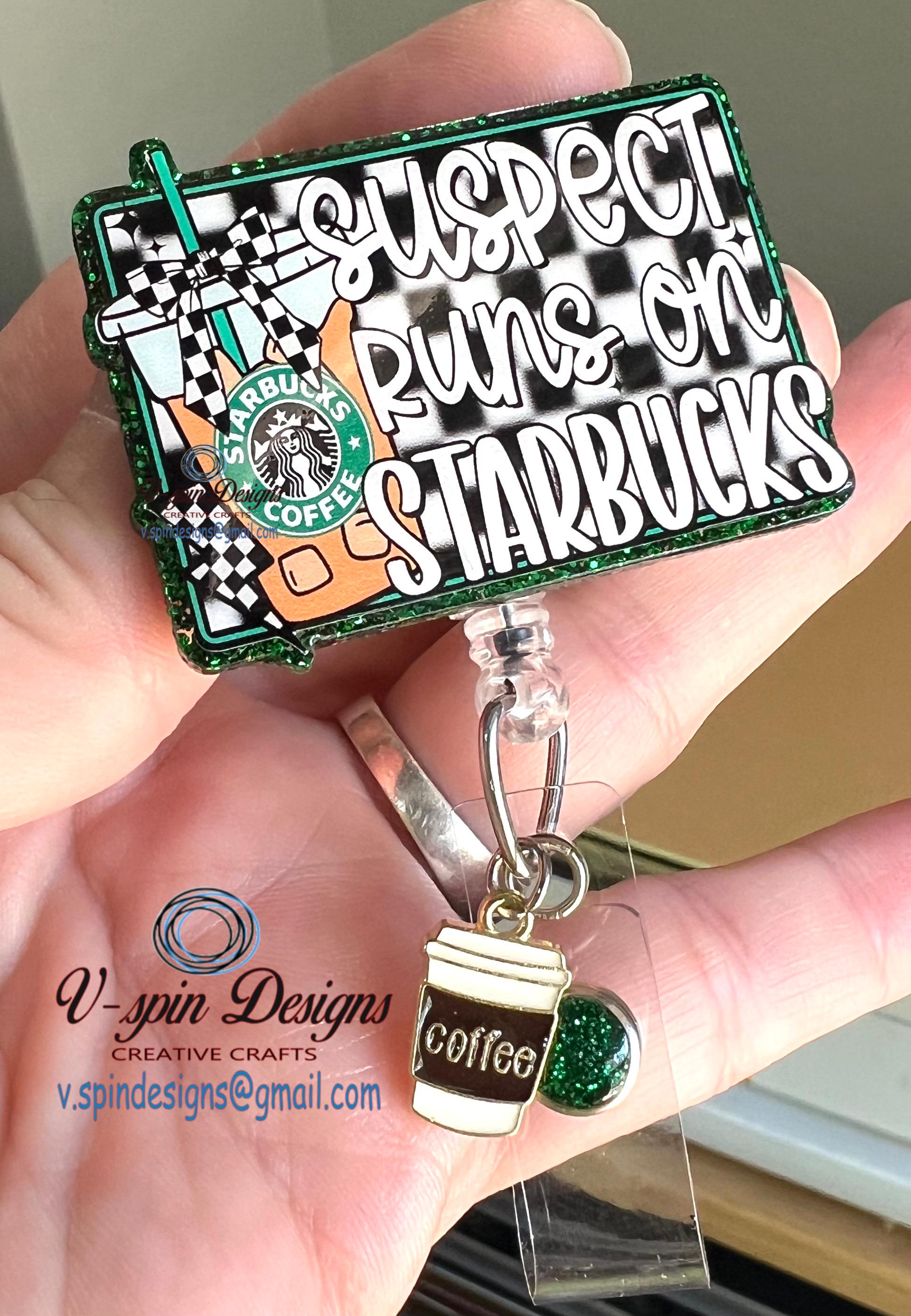 Funny “Suspect Runs” badge reel/ID Holder/nurses/teachers/students/coffee badge reels