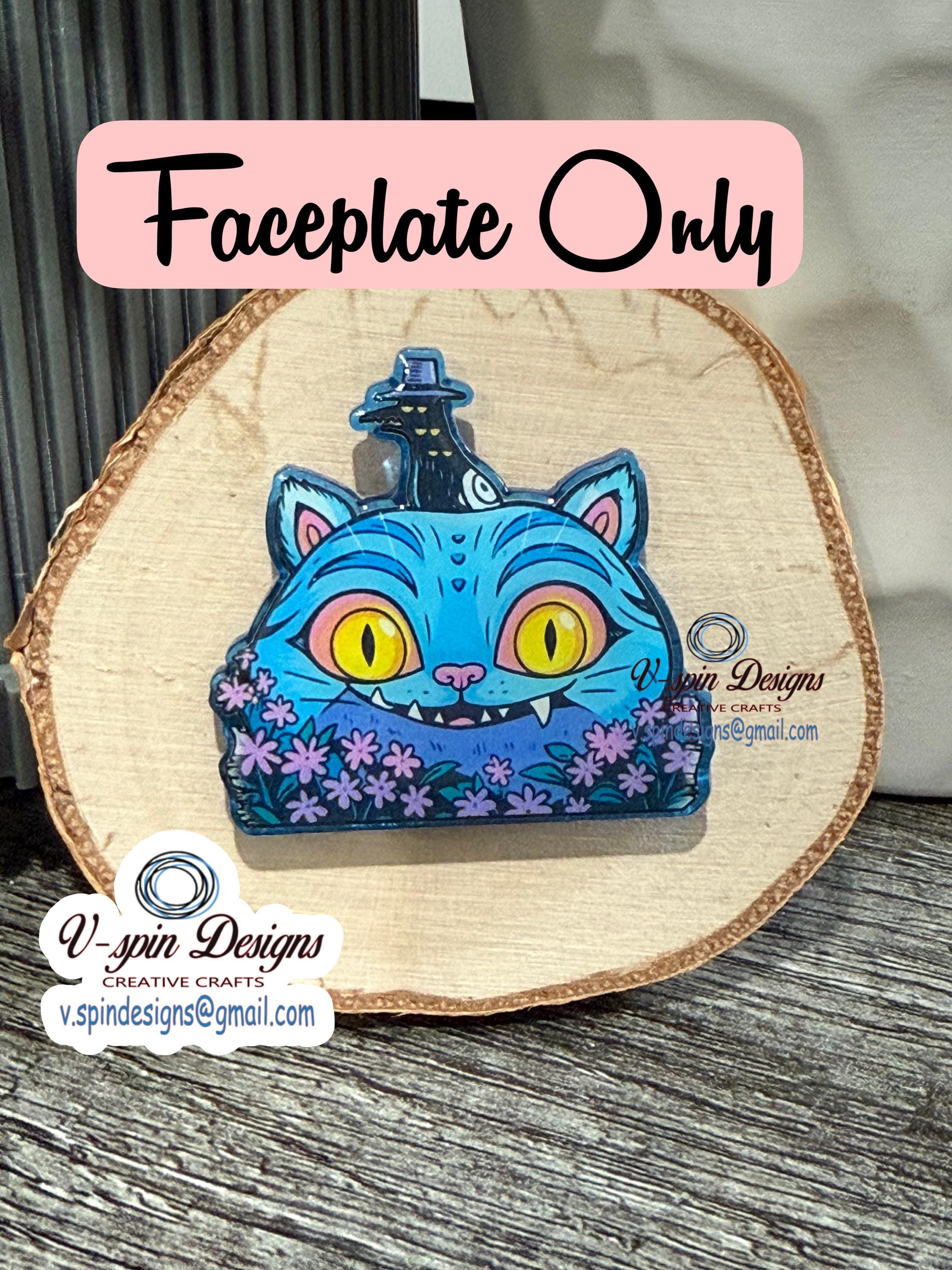 Cute Blue Tiger Badge Reel | Retractable Acrylic ID Holder