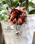 Horse with flowers badge reel/ID Holder/nurses/teachers/badge holder/western/horses/cowgirl