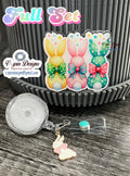 Easter Bunnies Badge Reel | Pastel Retractable Acrylic ID Holder