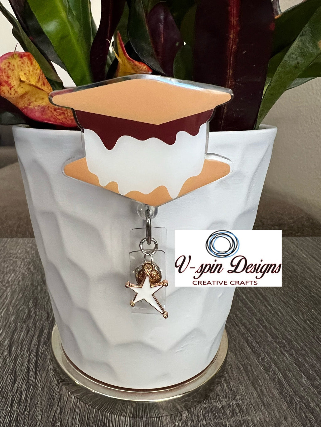 S’mores badge reel/ID Holder/nurses/teachers/summer badge reels