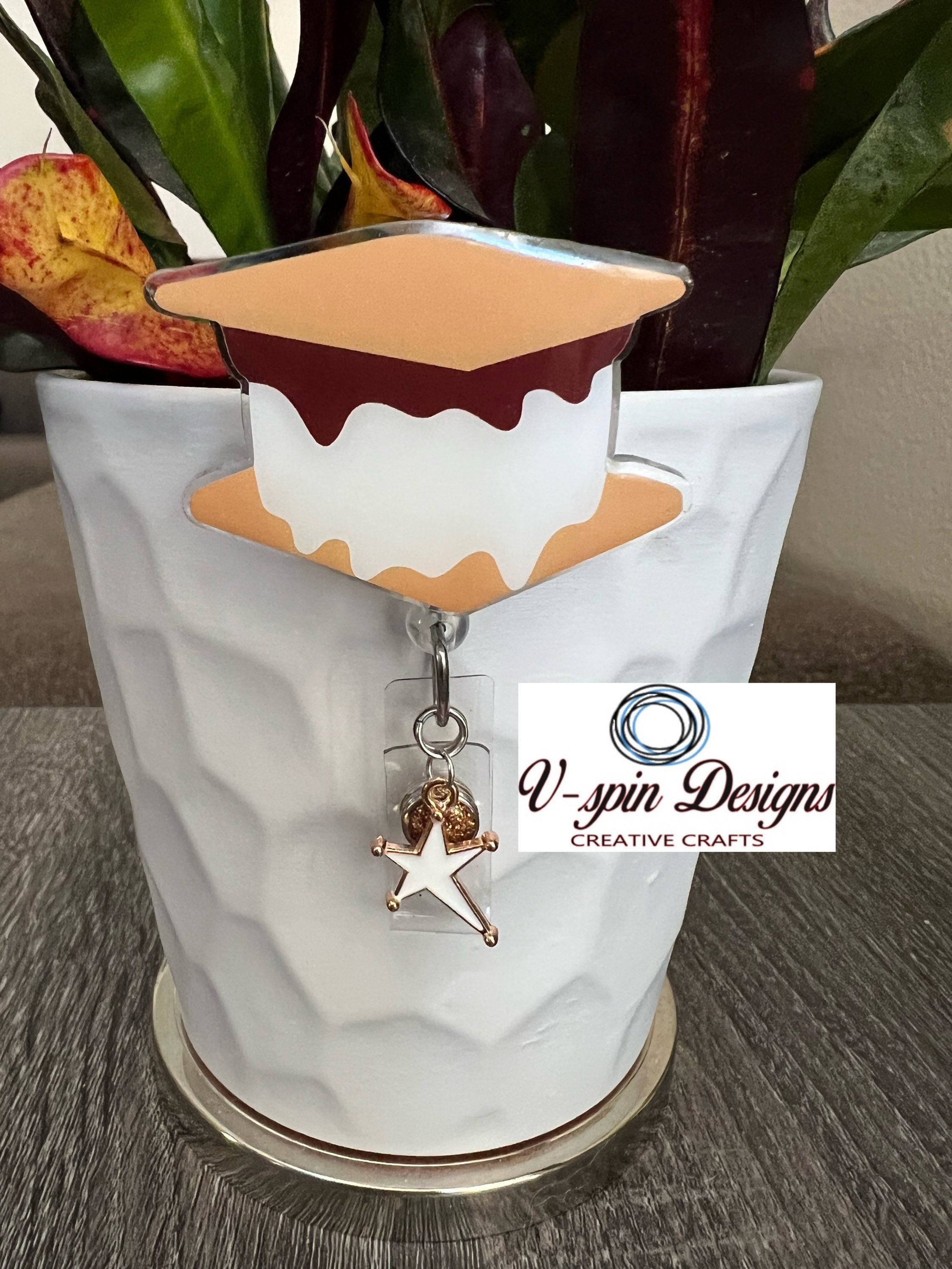 S’mores badge reel/ID Holder/nurses/teachers/summer badge reels