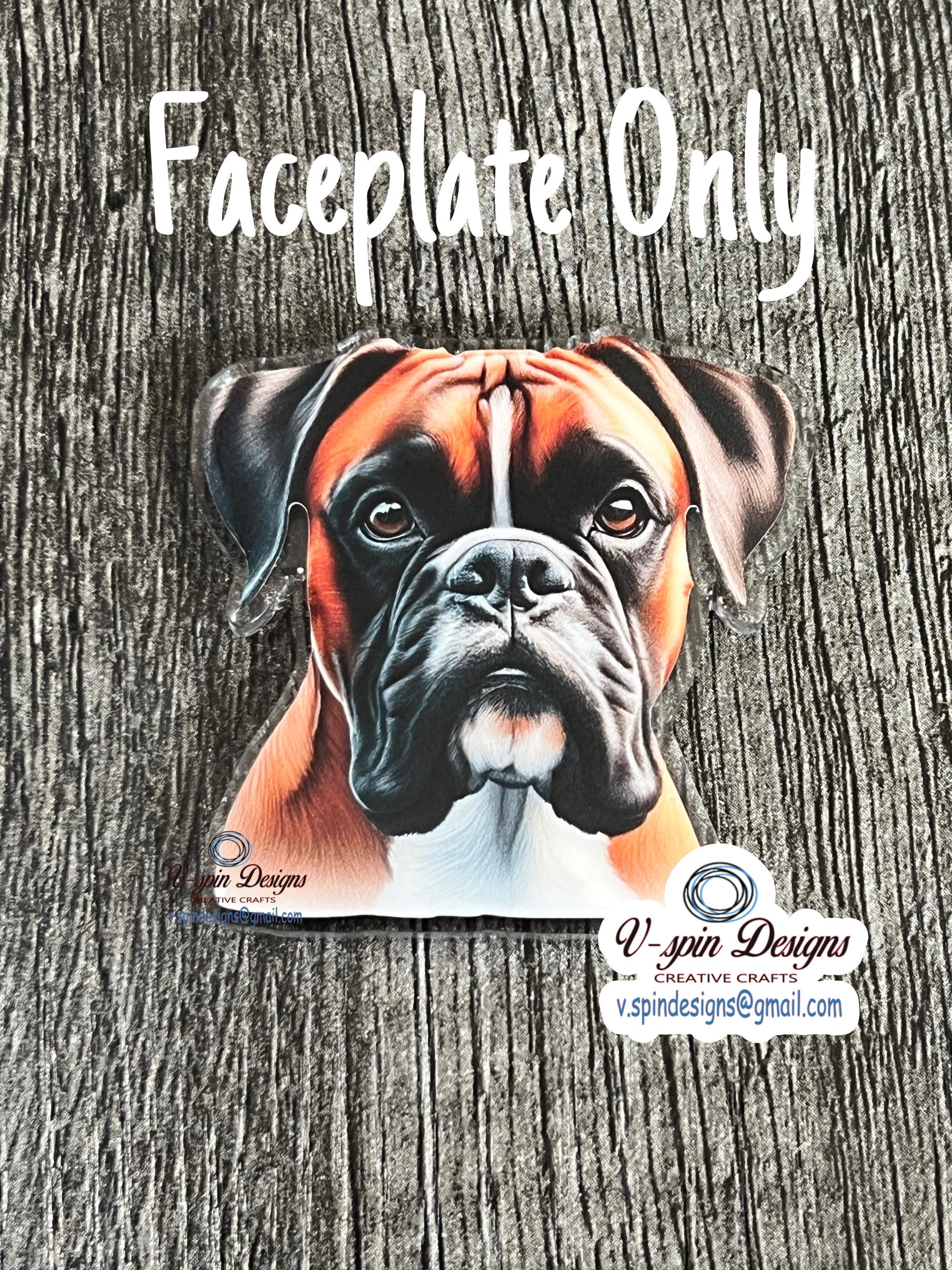 Boxer Dog Badge Reel | Retractable Acrylic ID Holder for Dog Lovers